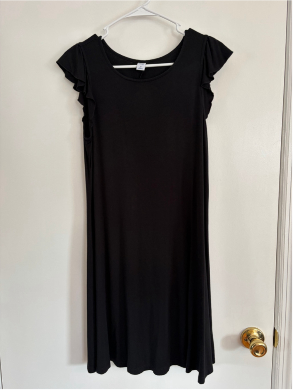 Women's Old Navy Black Casual Ruffle Sleeve Dress Size M